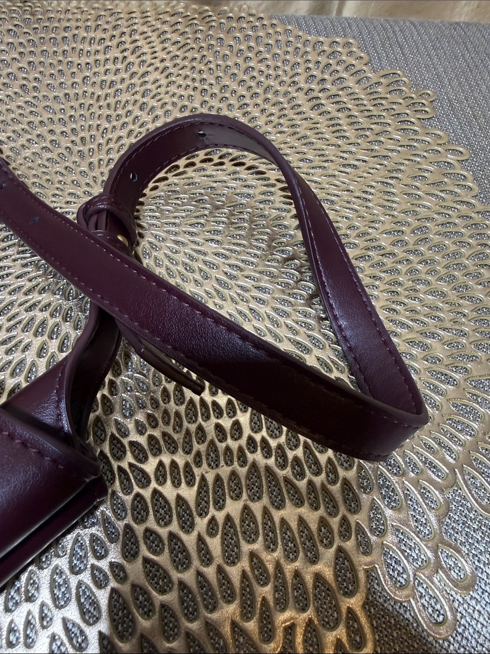 Zara Hobo Shoulder Bag - Burgundy - Picture 9 of 9